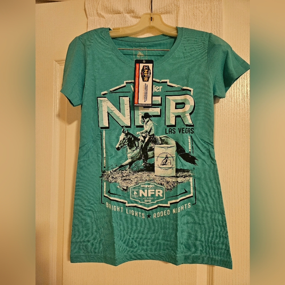 NFR/ProRodeo 2019 Las Vegas Teal Graphic Tee